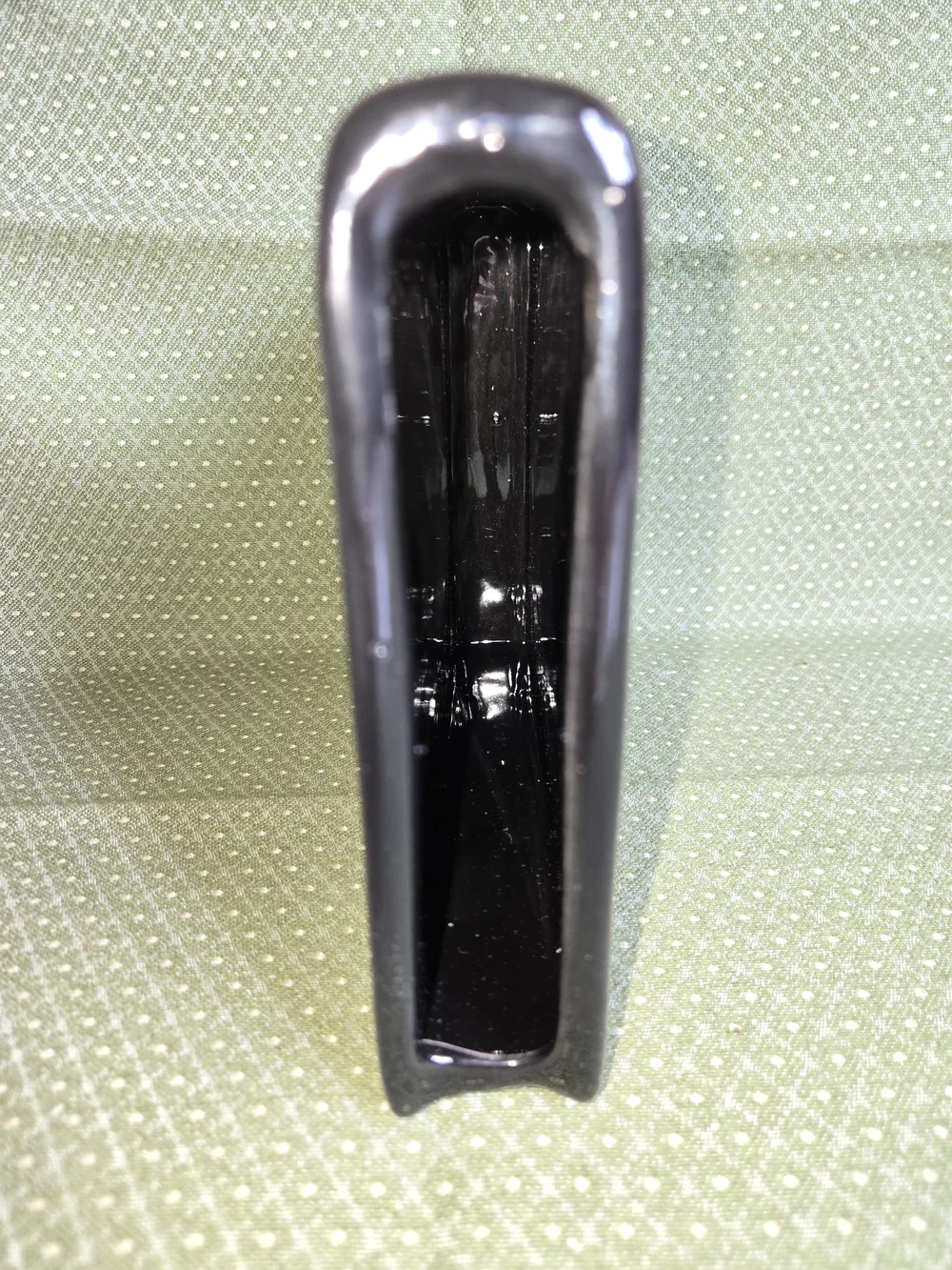 Book Vase - Glossy Black Square Ceramic